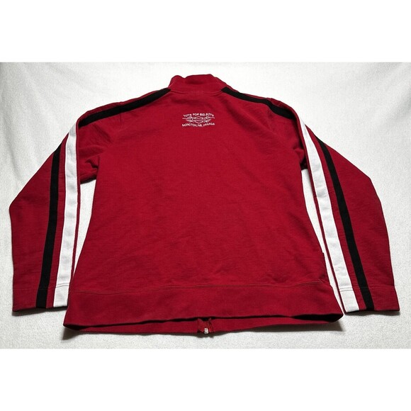 HARLEY DAVIDSON Toys For Big Boys Full Zip Red Sweatshirt Moncton NB Canada READ - Picture 3 of 13